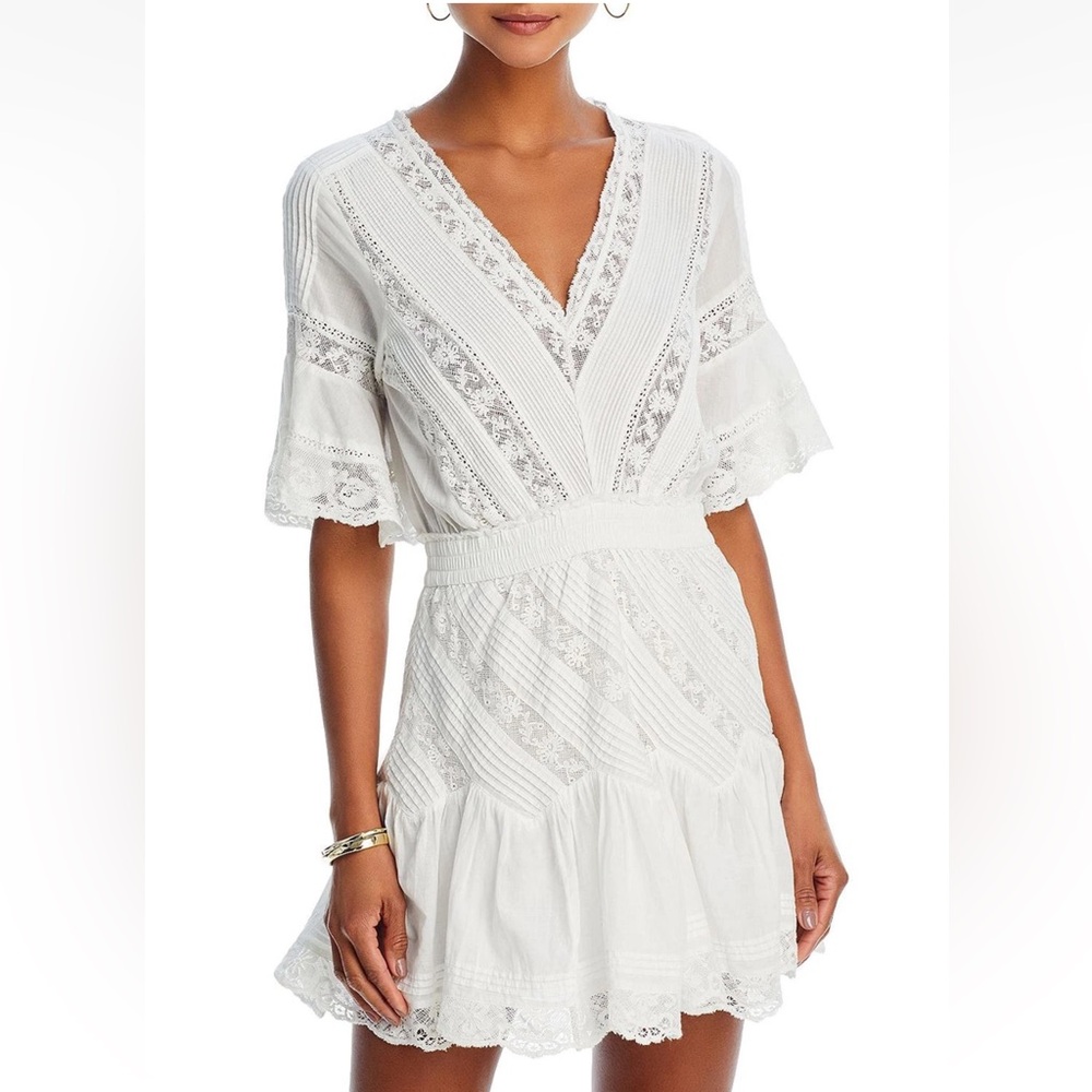 LoveShackFancy Calamina White Lace Dress